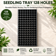 128-Hole Seedling Tray in Pakistan Professional Nursery Tray for Vegetables, Flowers & Herbs