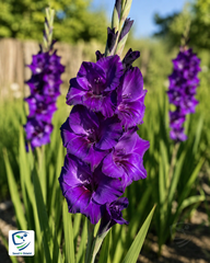 Gladiolus Purple Bulb Royal Spikes of Elegant Blooms