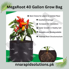 MegaRoot 40 Gallon Grow Bag Heavy-Duty Fabric Planter for Large Roots, Trees & Bulk Vegetable Growing