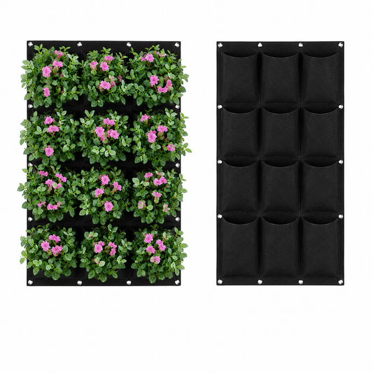 Wall-Grow 12-Pocket Hanging Grow Bag  24 x 36 Inch for Lush Vertical Gardens.