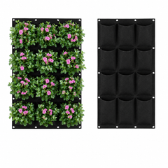 Wall-Grow 12-Pocket Hanging Grow Bag  24 x 36 Inch for Lush Vertical Gardens.