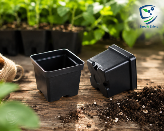 2x2 Inch Square Nursery Pots  Pack of 100 Small Plastic Pots for Seedlings & Cuttings