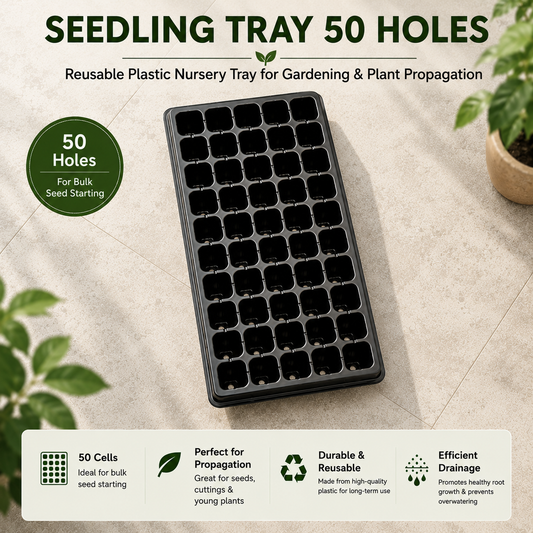 50-Hole Seedling Tray in Pakistan  Durable Plastic Nursery Tray for Vegetables, Herbs & Flowers