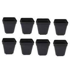 4x4 Inch Plastic Pots  Set of 100 for Seedlings, Flowering & Herb Plants