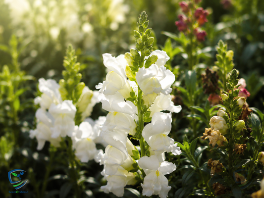 Antirrhinum White Flower Seeds | Winter Snapdragon Seeds