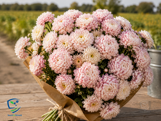 Aster Paeony Rose Seeds in Pakistan  Large Seasonal Rose-Pink Blooms