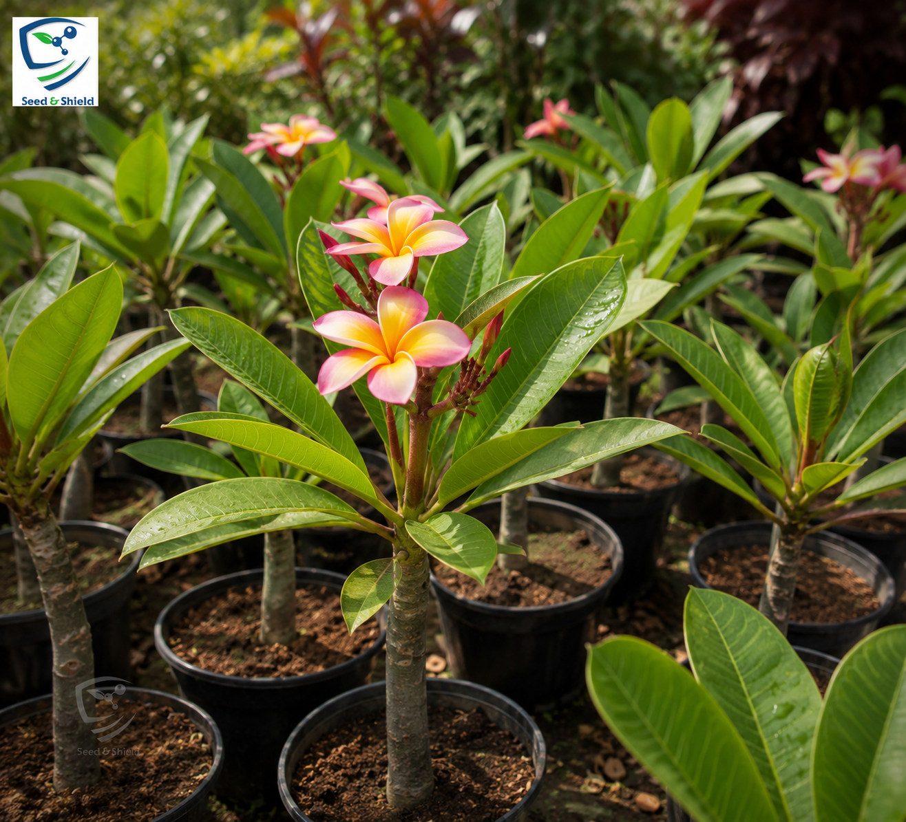 Multi-Colour Champa Plant – Premium Frangipani Flowering Plant