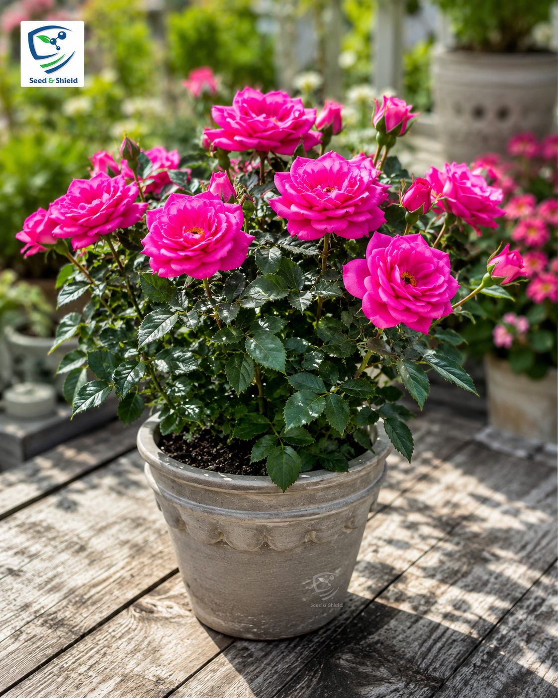 Miniature Rose Plants (Dark & Light Pink) – Premium Flowering Rose