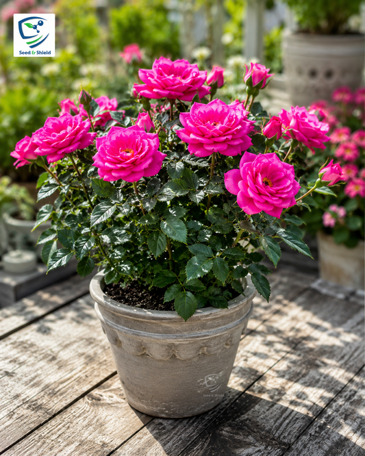Miniature Rose Plants (Dark & Light Pink) – Premium Flowering Rose