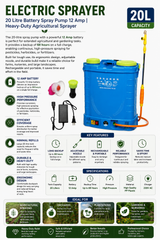 20 Litre Battery Spray Pump  12 Amp | Heavy-Duty Agricultural Sprayer