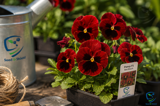 Pansy/Pensy F1 Red Blotch  Premium Hybrid Flower Seeds