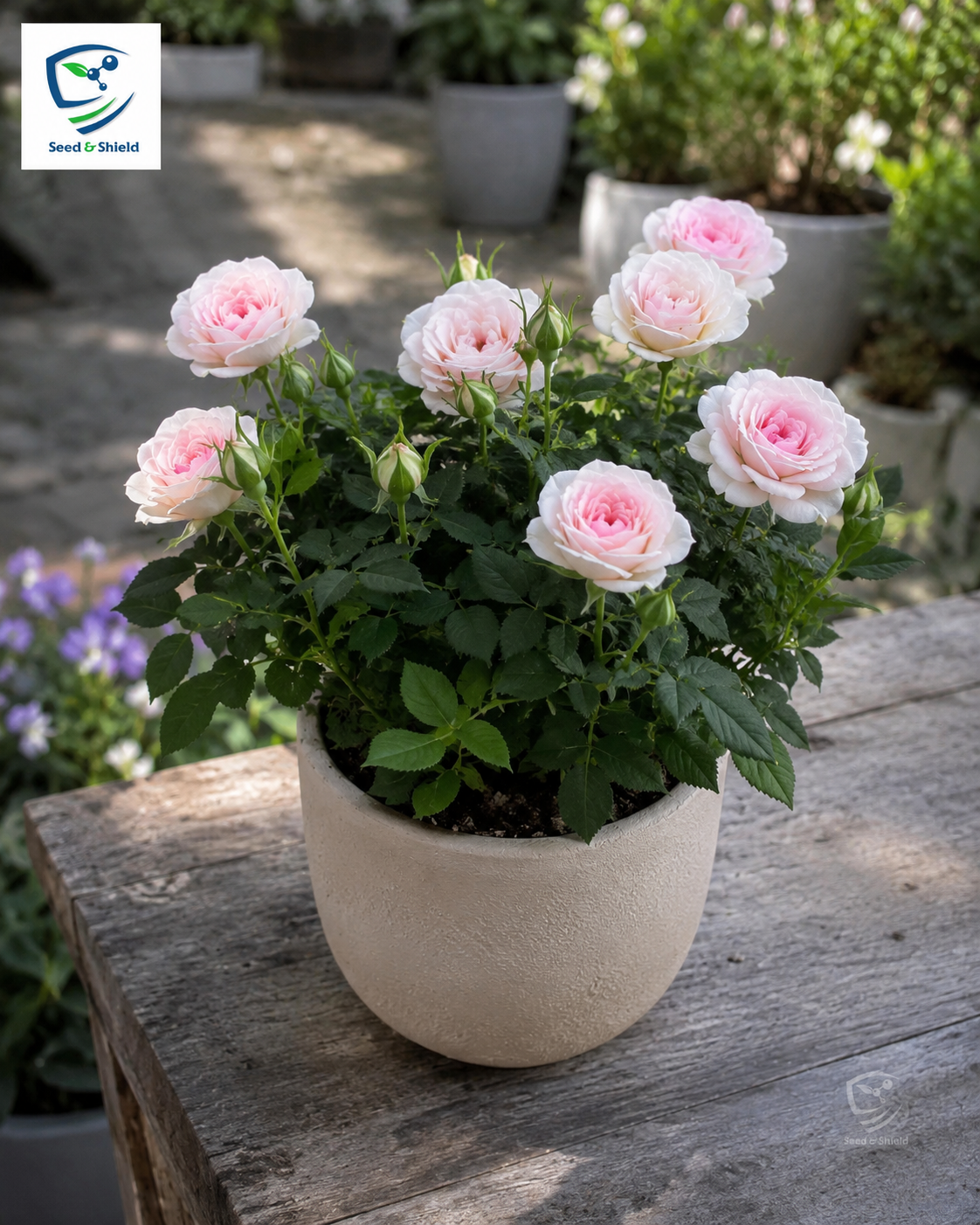 Miniature Rose Plants (Dark & Light Pink) – Premium Flowering Rose