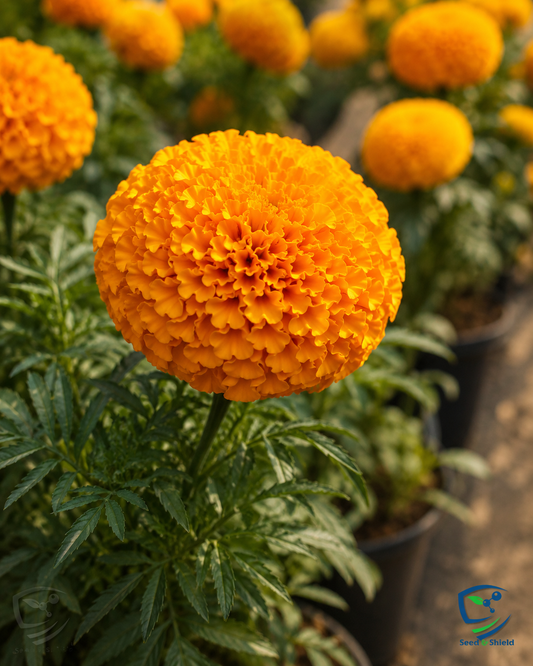 F1 Marigold Orange Plant  Bright Hybrid Blooms for Every Garden