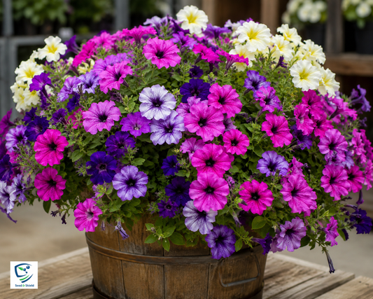 Petunia Hybrida Mix Seeds in Pakistan  Colorful Flower Seeds for Pots & Gardens