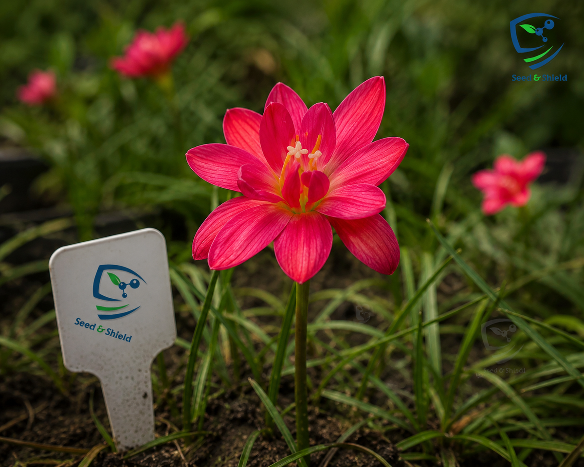 Rain Lily Hybrid Red Lamduan Bulb – Vibrant Red Blooming Rain Lily
