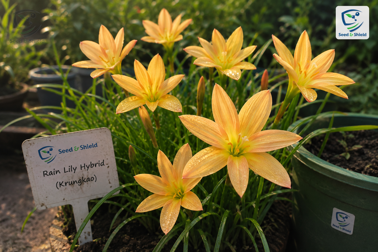 Rain Lily Hybrid Krungkao Bulb – Elegant White Blooming Rain Lily