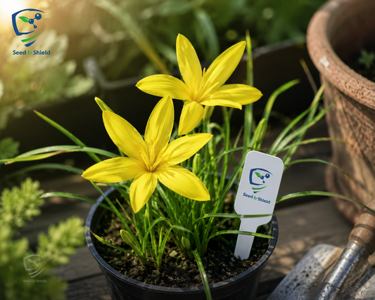 Rain Lily Hybrid Z Lemon Quartz Bulb – Bright Lemon-Yellow Blooming Rain Lily