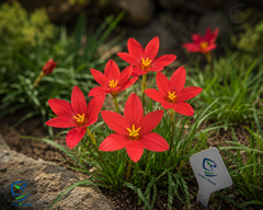 Rain Lily Hybrid (Red Joy) Bulb – Bright Red Blooming Rain Lily for Gardens