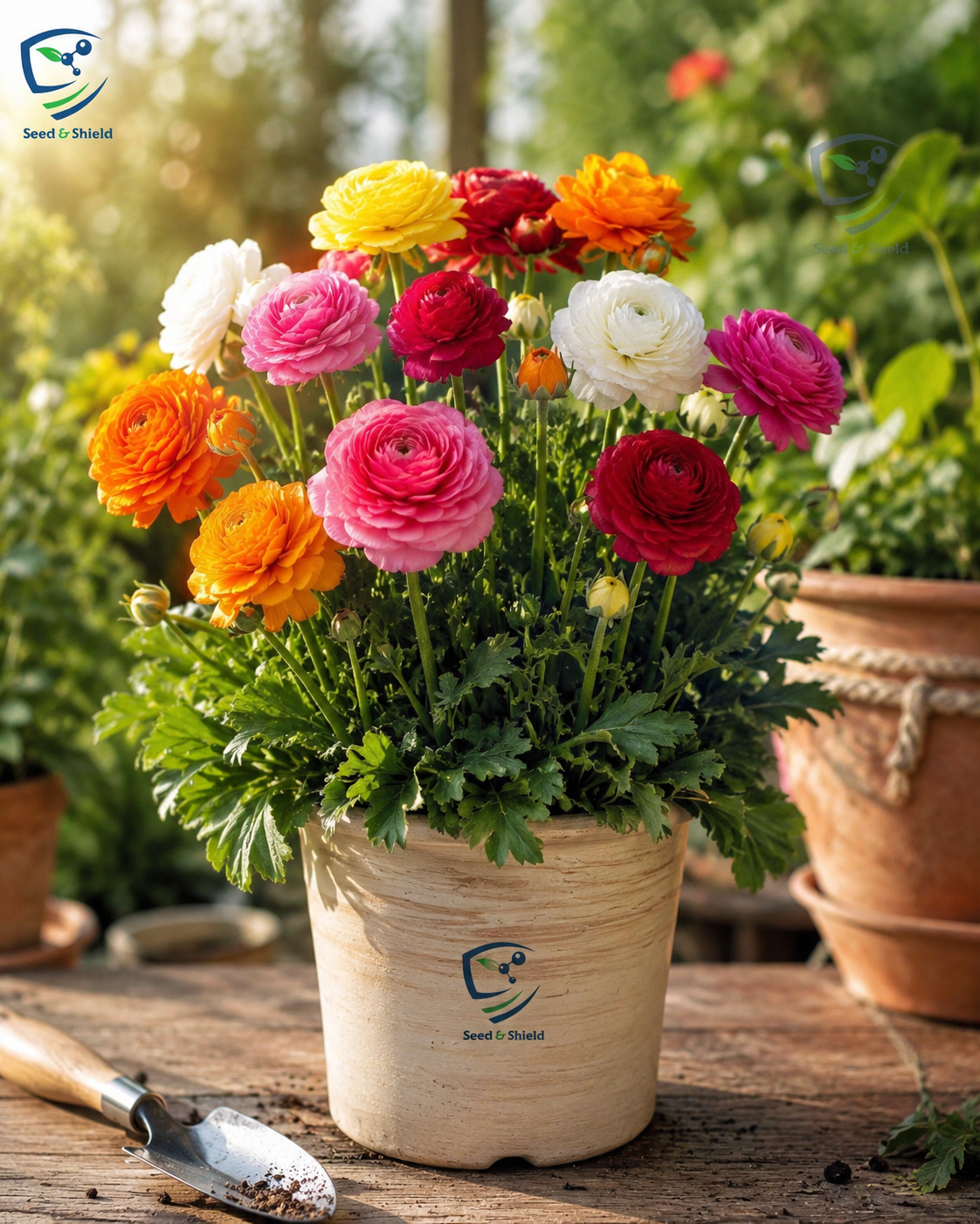 Ranunculus Plant  Grown from Seeds (WinterSpring Bloomer)