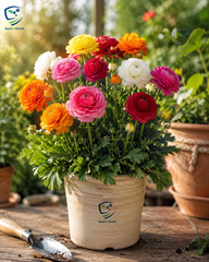 Ranunculus Plant  Grown from Seeds (WinterSpring Bloomer)