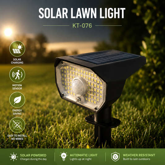 Solar Lawn Light KT-076 – Waterproof Outdoor Garden Light