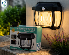 Solar Induction Wall Lamp with 2 Bulbs HW 669-2W (28W | 1200mAh)  Outdoor Motion Sensor Light