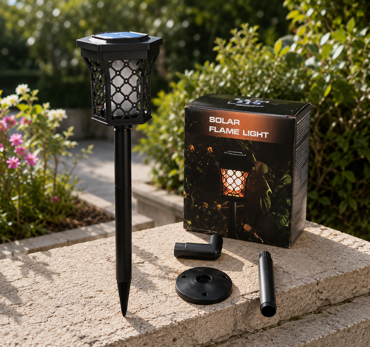 Dual Placement Solar Light Design B (Ground Dig-In & Wall Mounted)