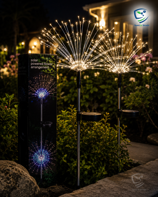 Solar Light  Energy-Saving, Bright & Weather-Resistant Outdoor Lighting (Floral Design)