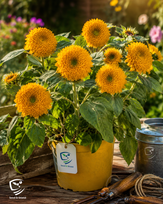 Sunflower Teddy Bear Seeds – Dwarf Fluffy Sunflower