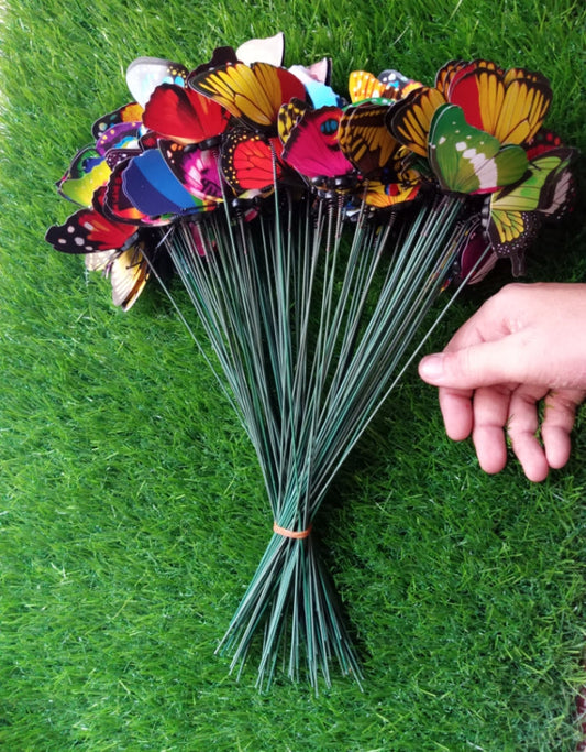 Artificial Butterfly for Garden Decor in Pakistan 1 Piece Colorful Plant Stick