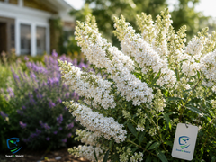 White Butterfly Bush  Fragrant Blooms that Attract Butterflies & Bees