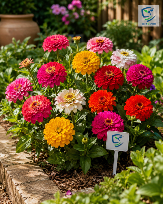 Zinnia California Giants Seeds – Extra Large Summer Blooms