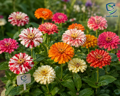 Zinnia Candy Stripes Seeds – Striped Summer Flower