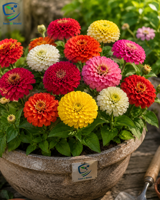 Zinnia Lilliput Mix Seeds – Colorful Dwarf Summer Flowers