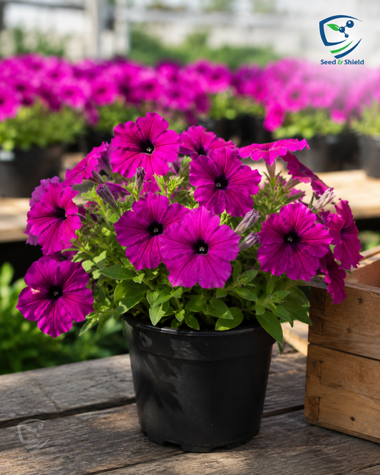 F1 Petunia Grandiflora Viola Seeds in Pakistan  Hybrid Purple Winter Flower Seeds