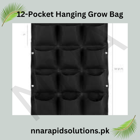 WallGrow 12-Pocket Hanging Grow Bag  24x36 Inch for Lush Vertical Gardens